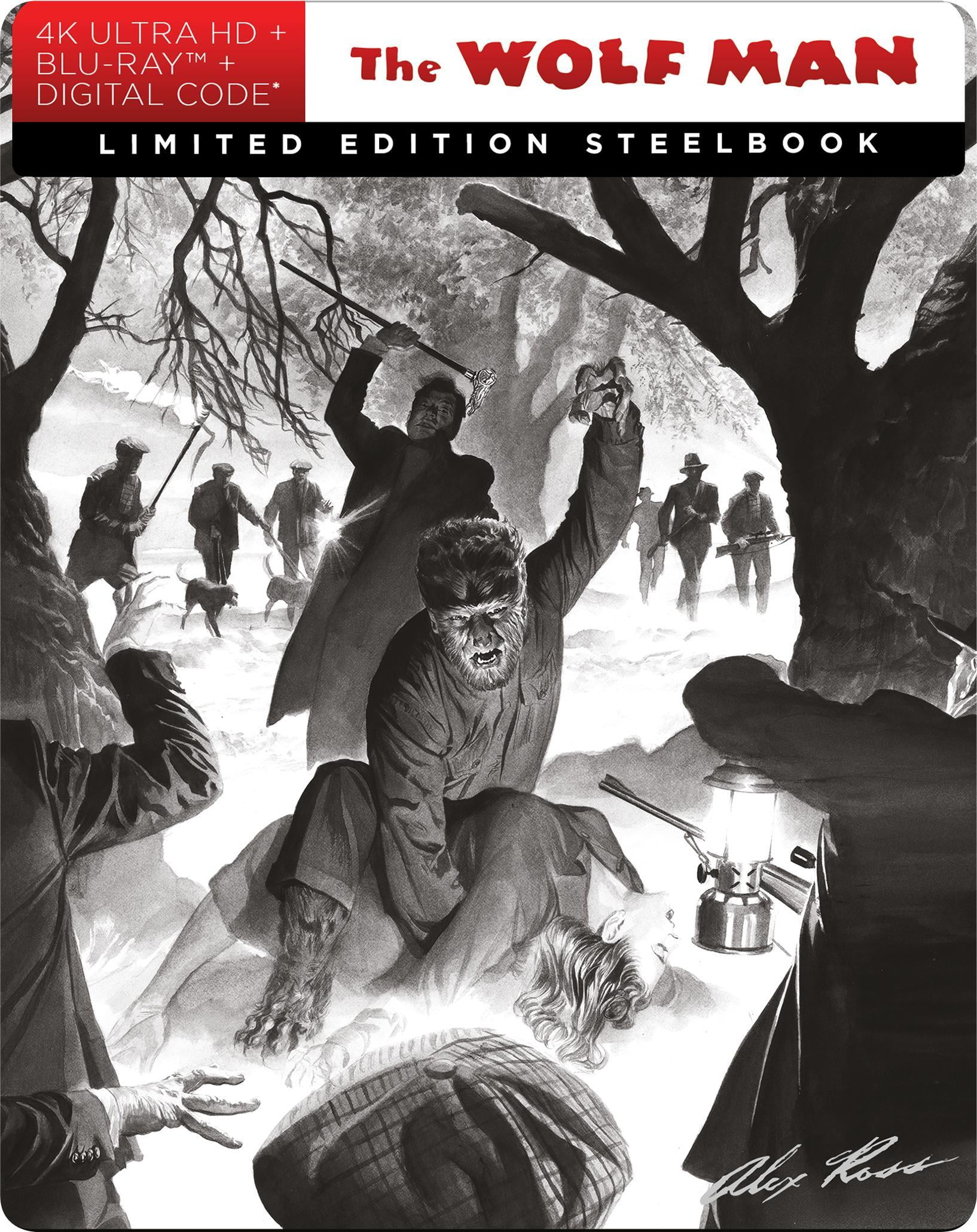 The Wolf Man (1941) (Walmart Exclusive) (Steelbook) (4K Ultra HD + Blu-ray + Digital), Horror, Universal