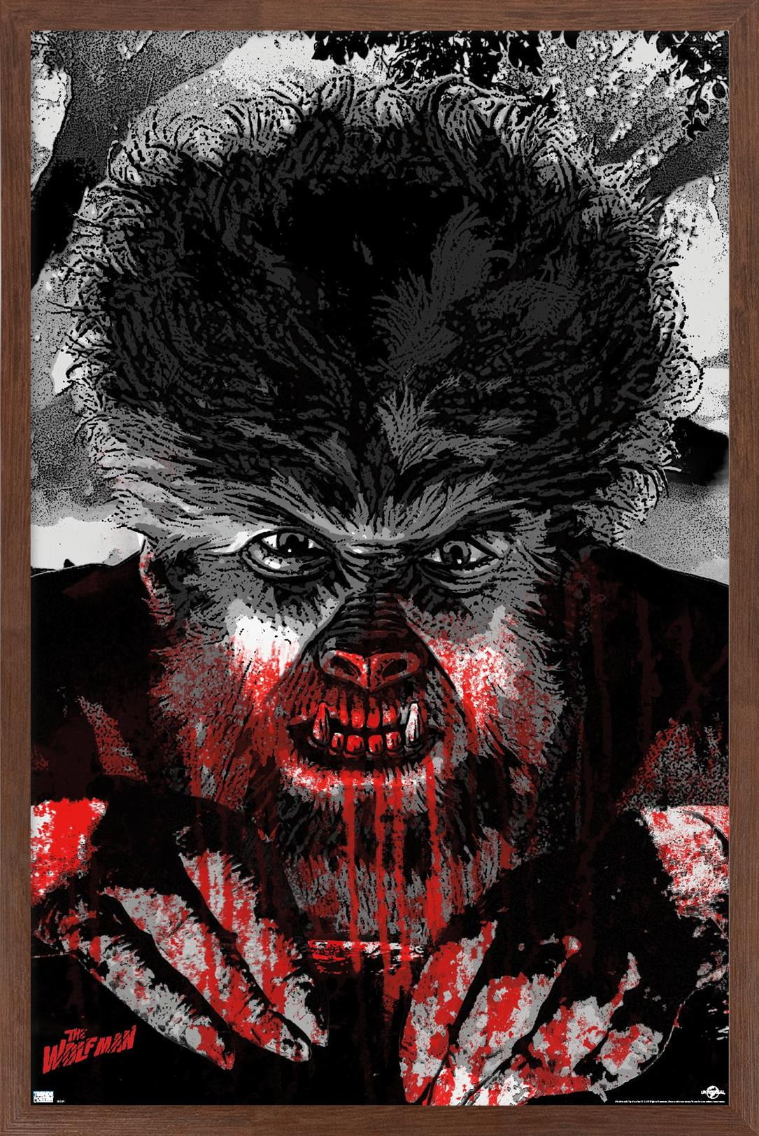 The Wolf Man - Autumn Moon Wall Poster, 22.375" x 34" Framed