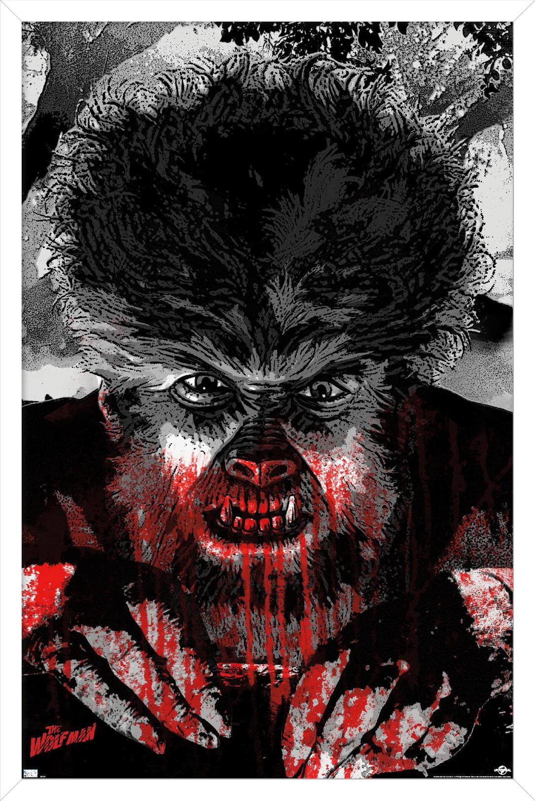 The Wolf Man - Autumn Moon Wall Poster, 22.375" x 34" Framed
