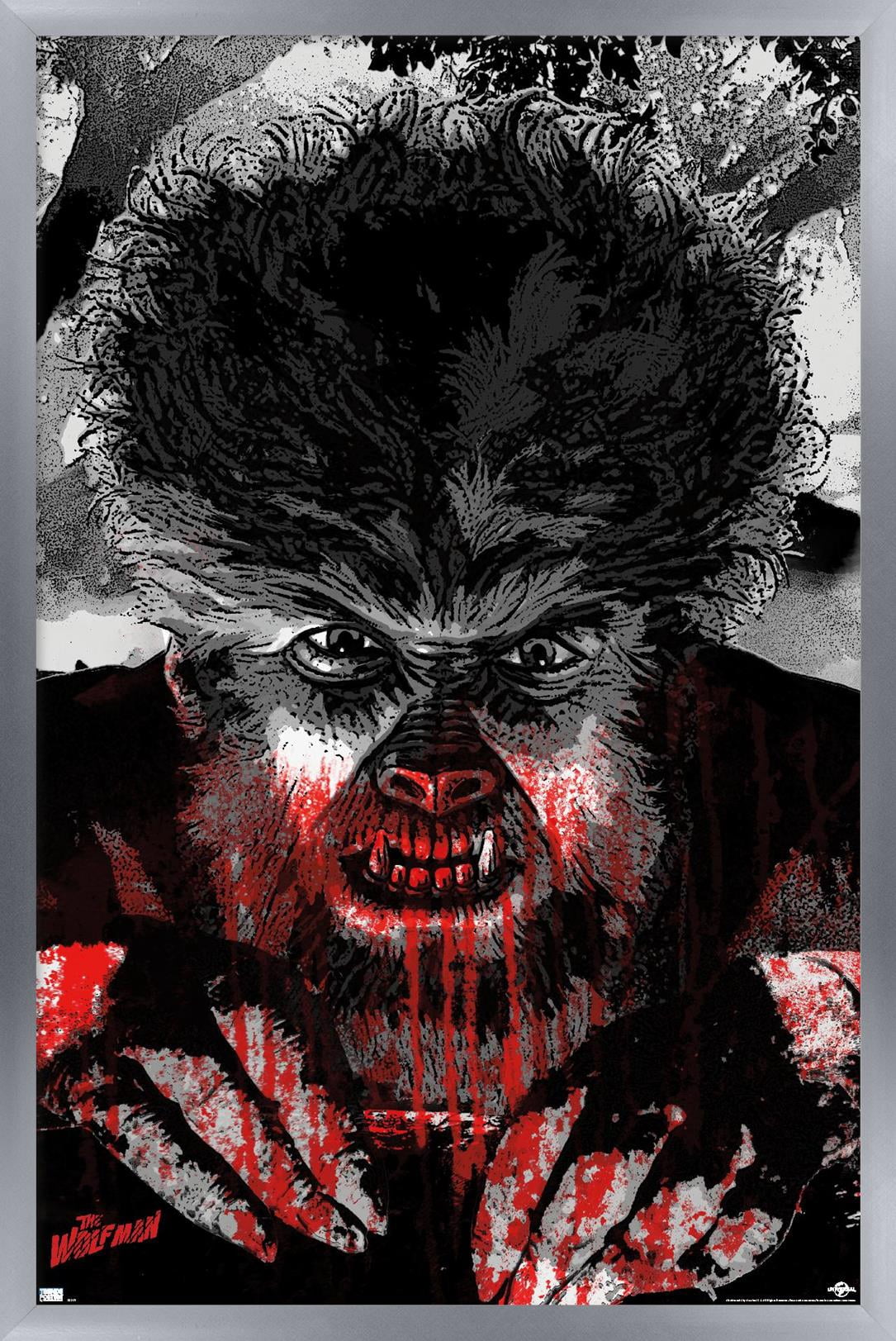 The Wolf Man - Autumn Moon Wall Poster, 22.375" x 34" Framed
