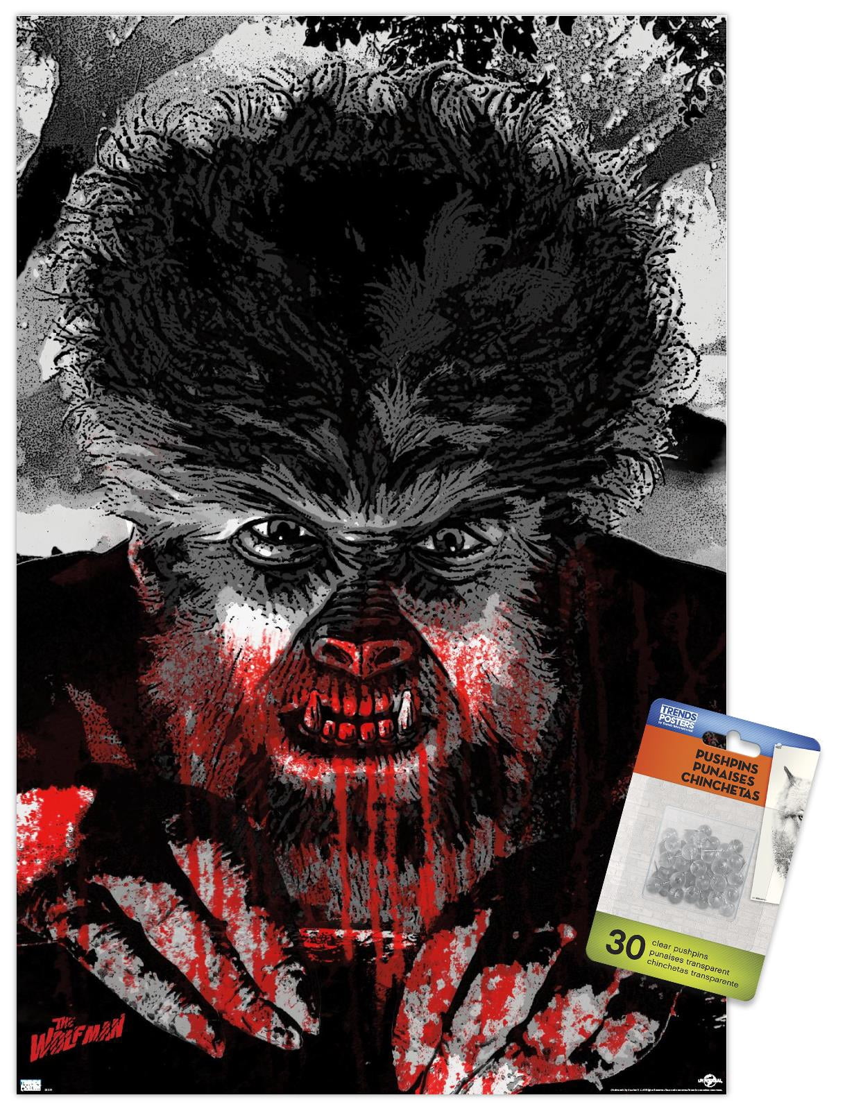 The Wolf Man - Autumn Moon Wall Poster with Push Pins, 14.725" x 22.375"