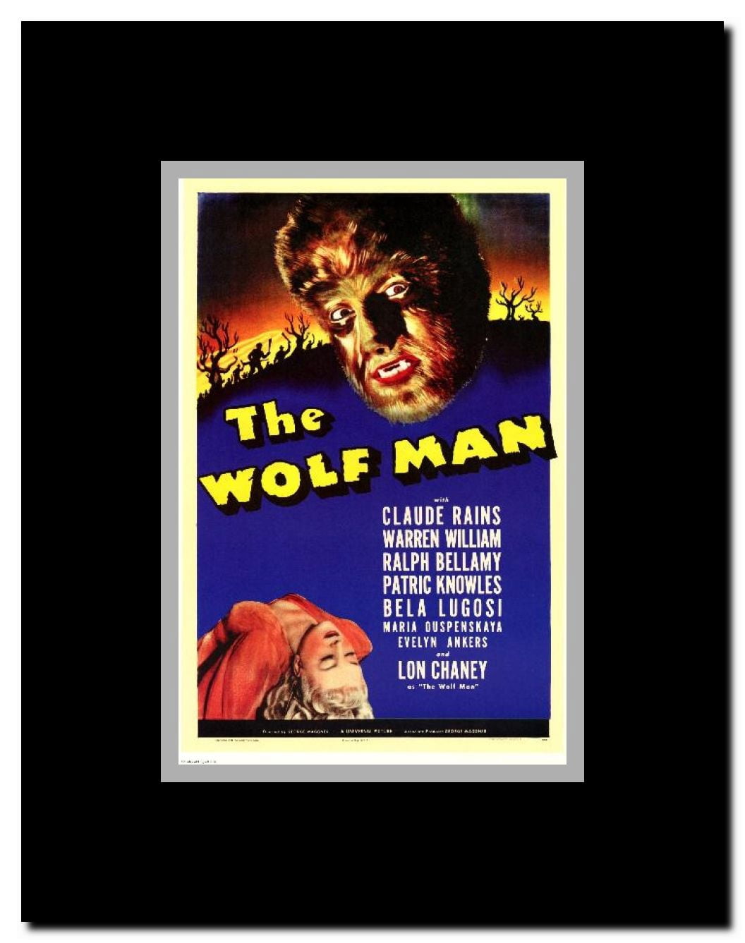 The Wolf Man Framed Movie Poster