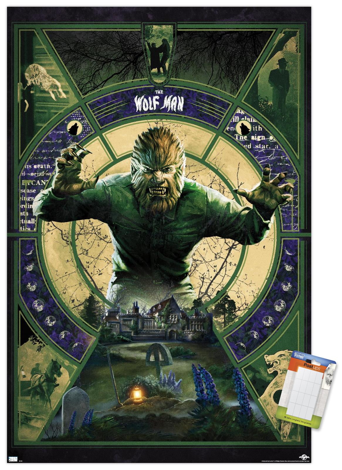 The Wolf Man - Illustration Wall Poster, 22.375" x 34"