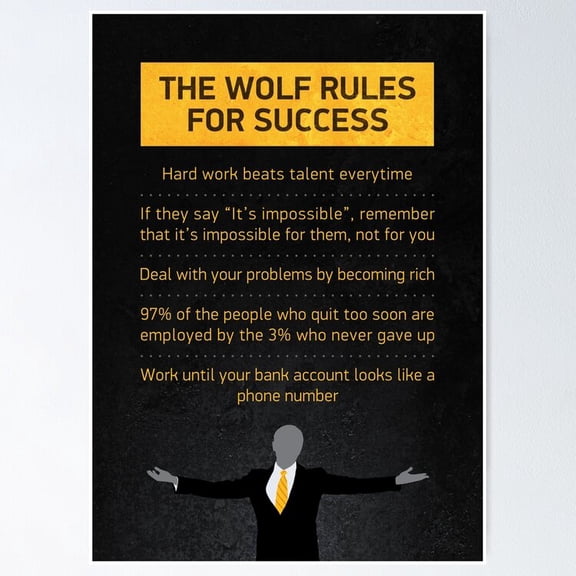 The Wolf Rules Poster- Unframed Poster | Wall Art | Perfect For Home Decor & Gifts, 12x18