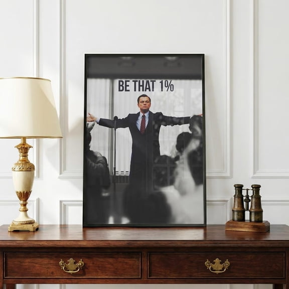 The Wolf of Wall Street Motivational Poster, Success Mindset Wall Art, Minimalist Quote Decor, Actor Aesthetic Unframed Size 24''x36'' GooGate
