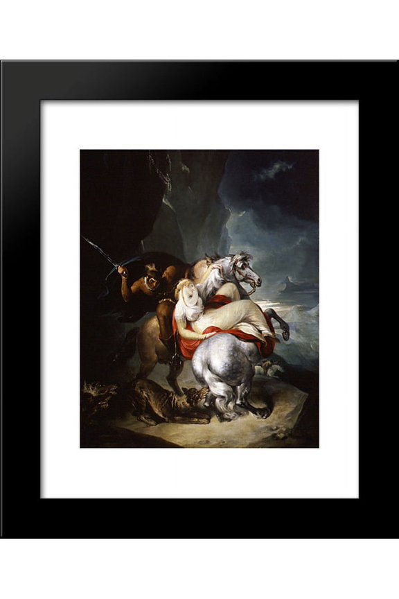 The Wolves Descending from the Alps 20x24 Framed Art Print by William Hamilton