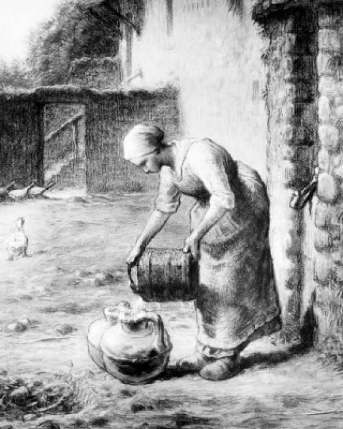 The Woman at the Well by Jean-Franois Millet 1814-1875 Musee Du Louvre Paris France Canvas Art - Jean-Francois Millet (24 x 36)