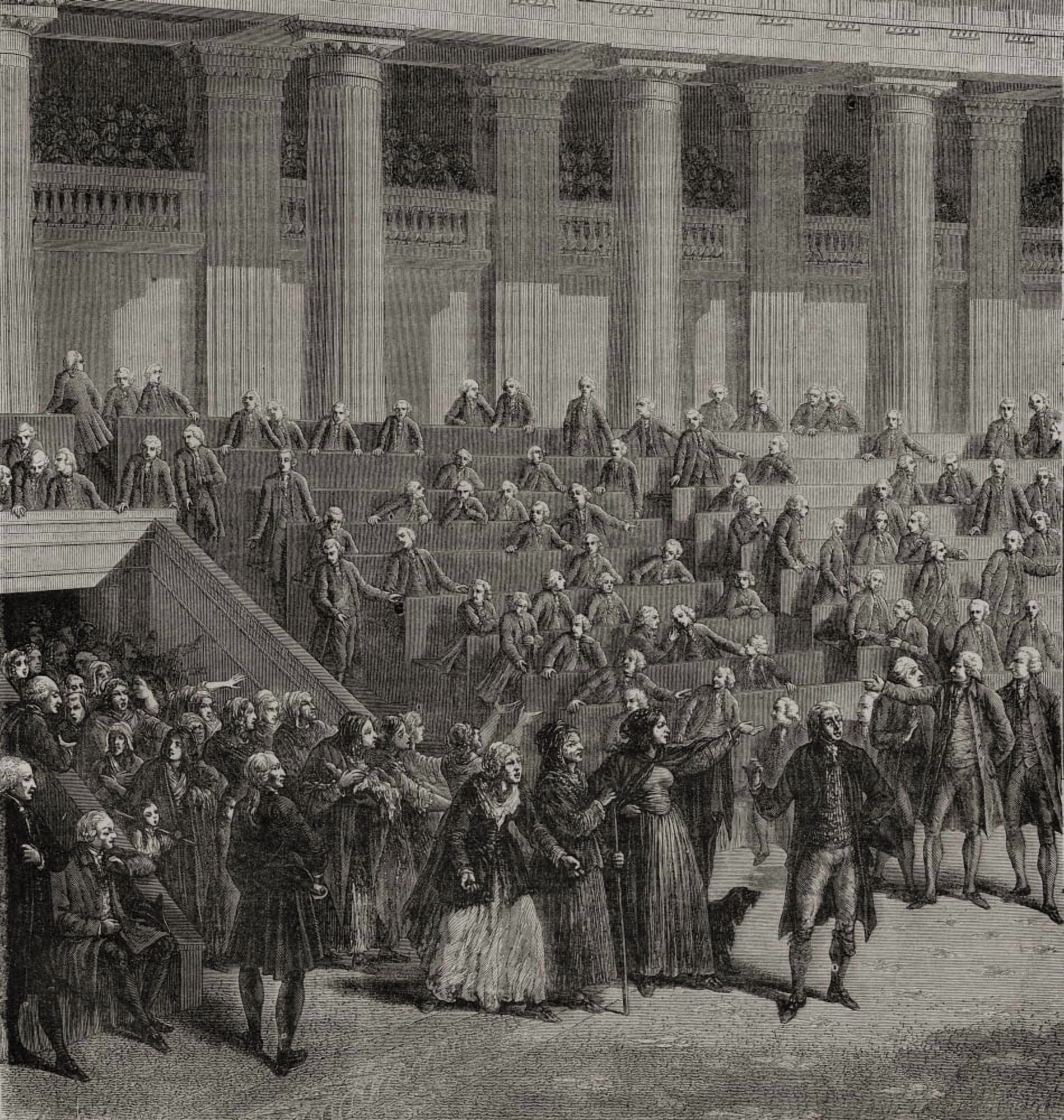 The Women Invade The Assembly 5Th October 1789 From Histoire De La Revolution Francaise By Louis Blanc Canvas Art - Ken Welsh Design Pics (28 x 30)