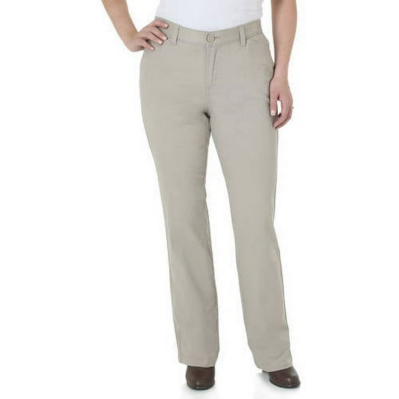 The Women's Classic Straight Leg Stretch Woven Pants Available in Regular, Petite, and Long Lengths