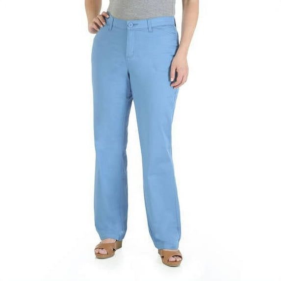 The Women's Classic Straight Leg Stretch Woven Pants Available in Regular, Petite, and Long Lengths