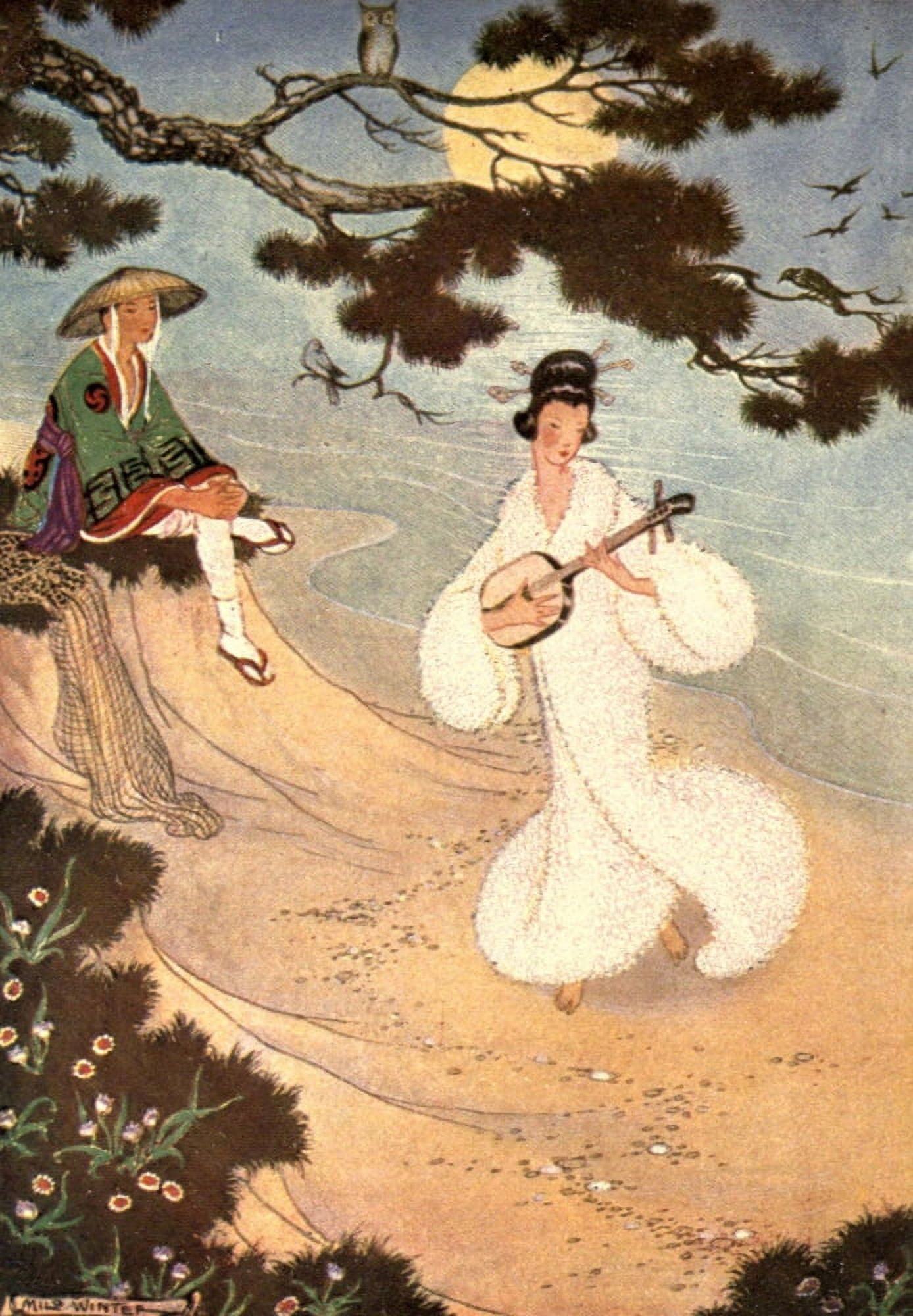 The Wonder Garden 1919 She sang of beautiful things Canvas Art - Milo Winter (18 x 24)