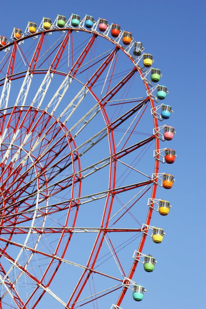 The Wonder Wheel At Odaiba Canvas Art - Mark Thomas Design Pics (12 x 19)