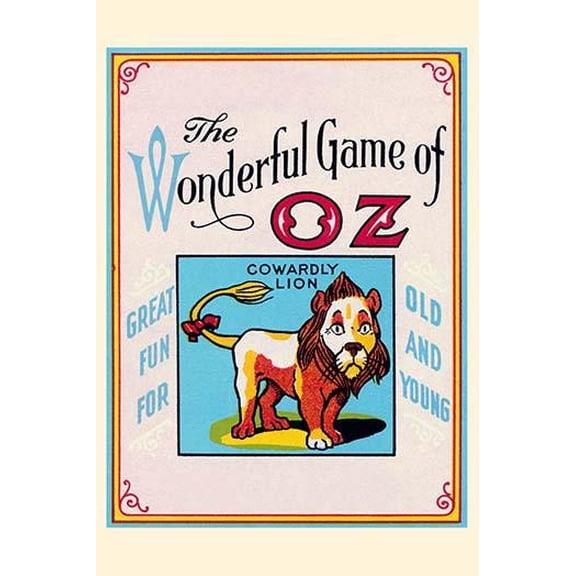 The Wonderful Game of Oz - Cowardly Lion- Fine Art Canvas Print (20" x 30")