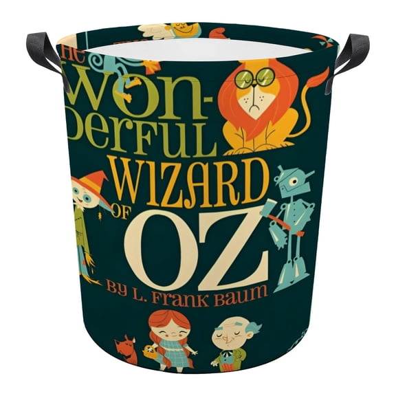 The Wonderful Wizard Of Oz Pattern Dirty Clothes Basket 13in x 17in Waterproof And Wear-resistant Easy To Carry And Portable