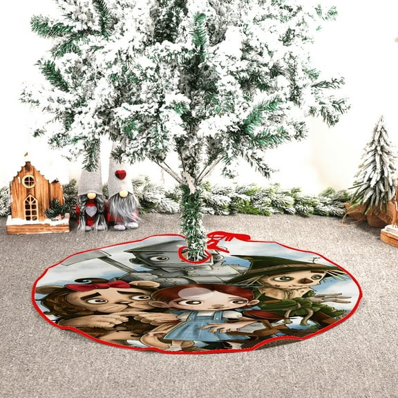 The Wonderful Wizard of Oz Themed Christmas Tree Skirt 48inch Premium Collectible Decor