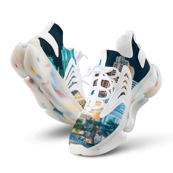 The Wonders of Las Vegas Walking Shoes for Men Woman Lightweight Tennis Fashion Elastic Sports Shoes Cushion Basketball Shoes