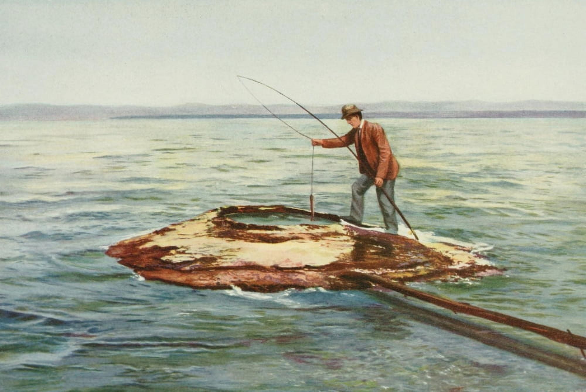 The Wonders of the World 1910 Hot Spring Yellowstone Lake Canvas Art - Unknown (18 x 24)