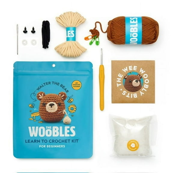 The Woobles Beginner Crochet Amigurumi Kits - Bear
