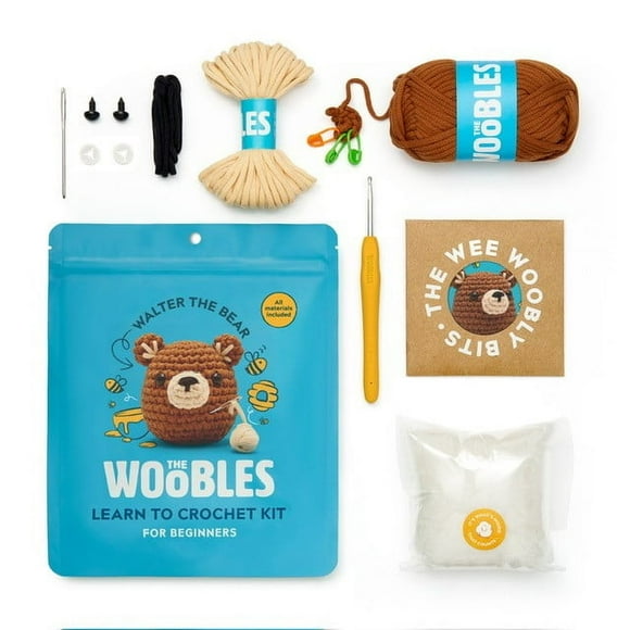 The Woobles Beginner Crochet Amigurumi Kits - Bear