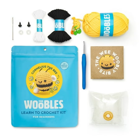 The Woobles Beginner Crochet Amigurumi Kits - Bee