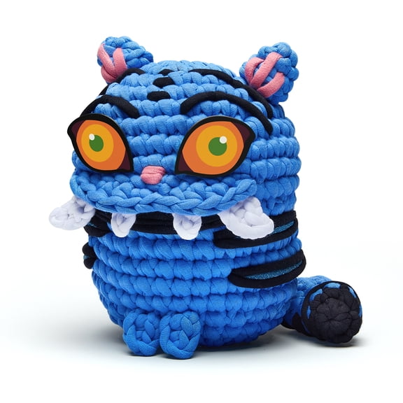 The Woobles Beginner Crochet Amigurumi Kits - Derpy Tiger