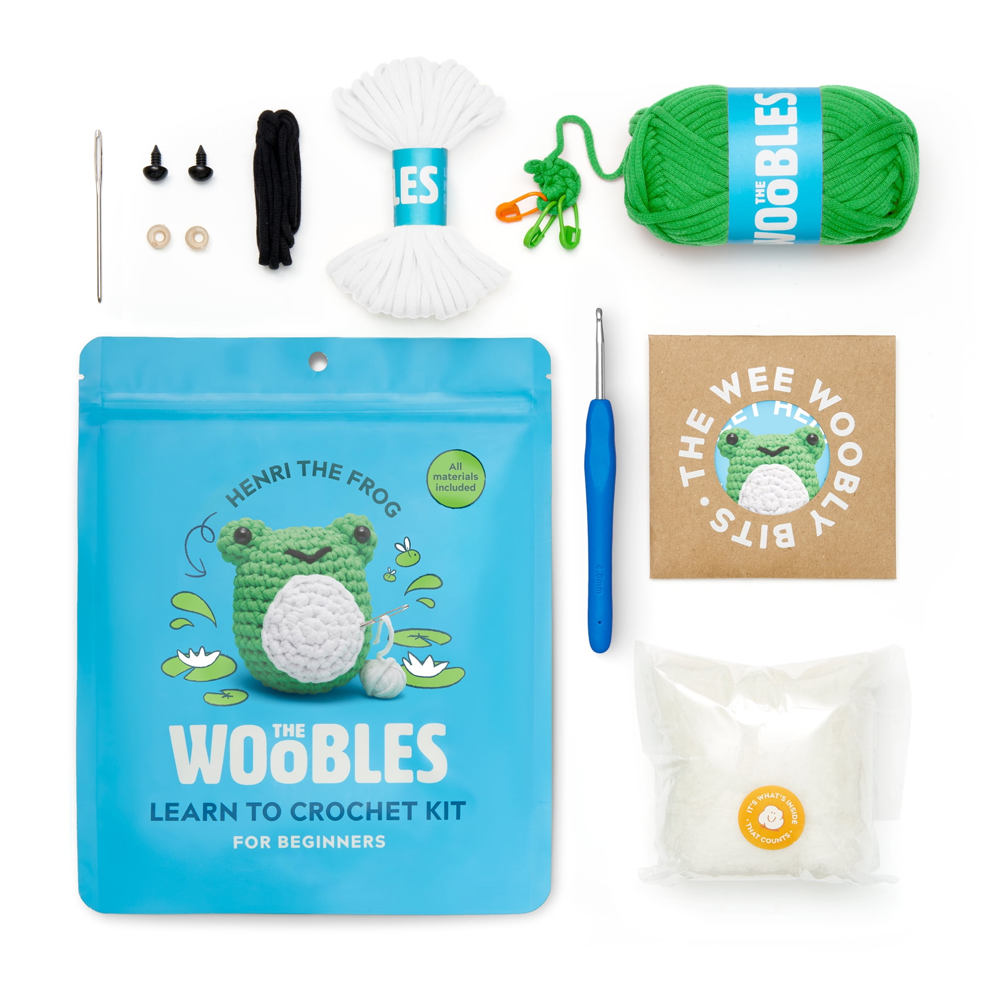 The Woobles Beginner Crochet Amigurumi Kits - Frog - Walmart.com