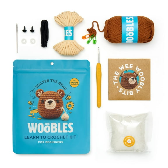 The Woobles Beginner Crochet Amigurumi Kits - Walrus
