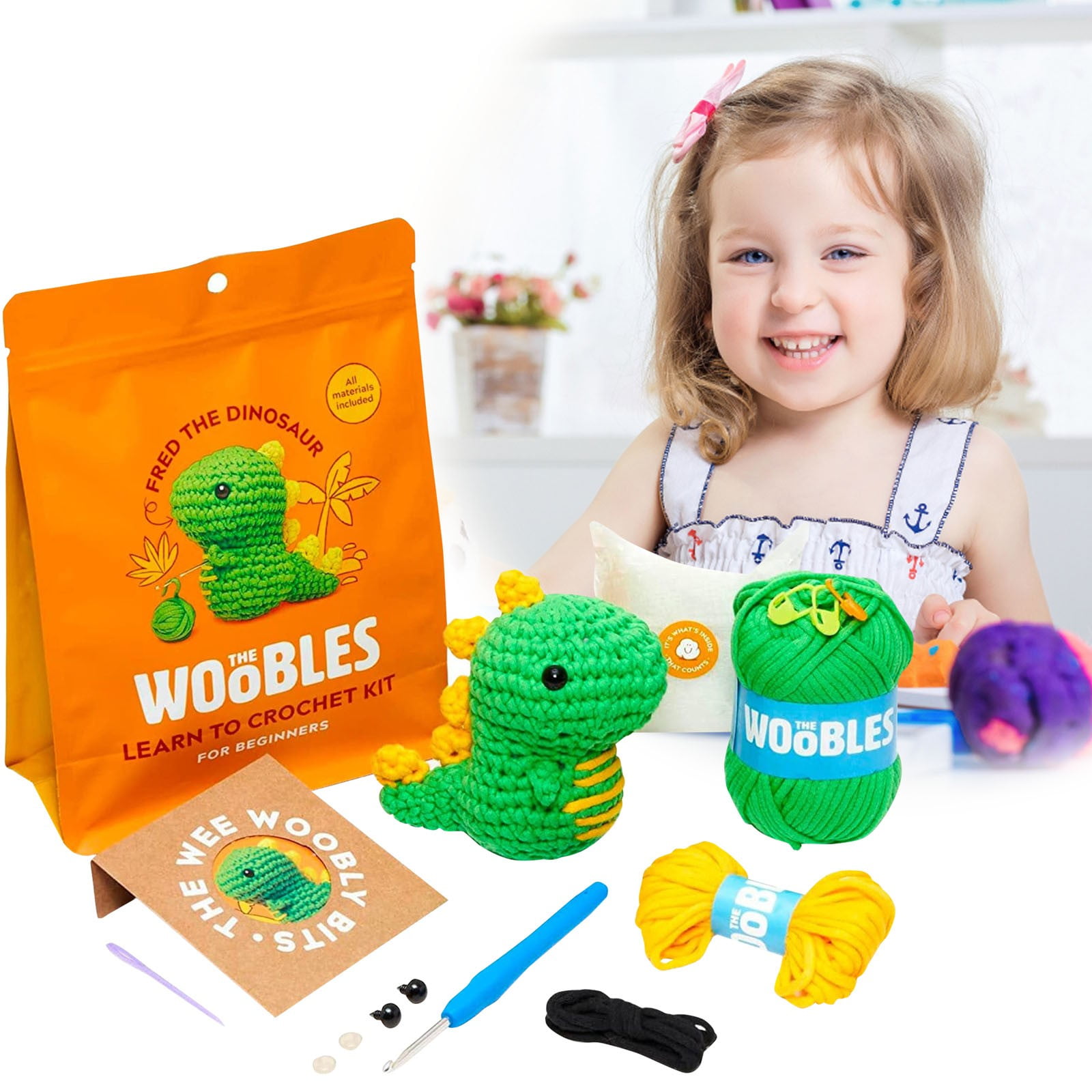 The Woobles Crochet Kit With Easy Peasy Yarn As Seen On Tank For Beginners With Step By Step