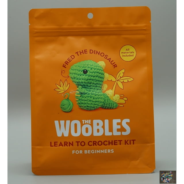 The Woobles Learn to Crochet Kit Fred the Dinosaur