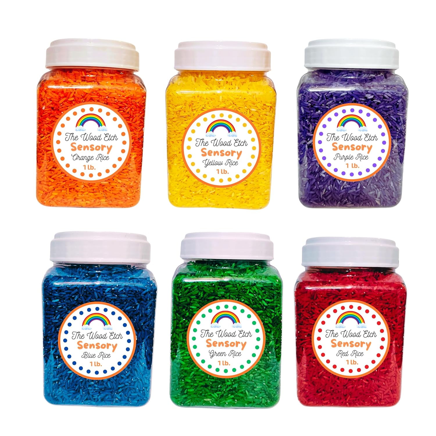 Colored Rice for Sensory Learning, Sensory Bin Filler, Rainbow Rice for ...