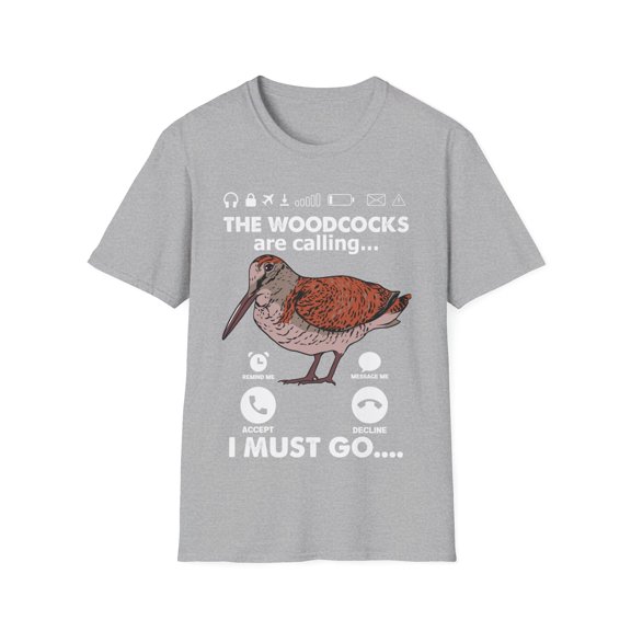 The Woodcocks Are Calling Bird Watcher Novelty Unisex Softstyle T-Shirt