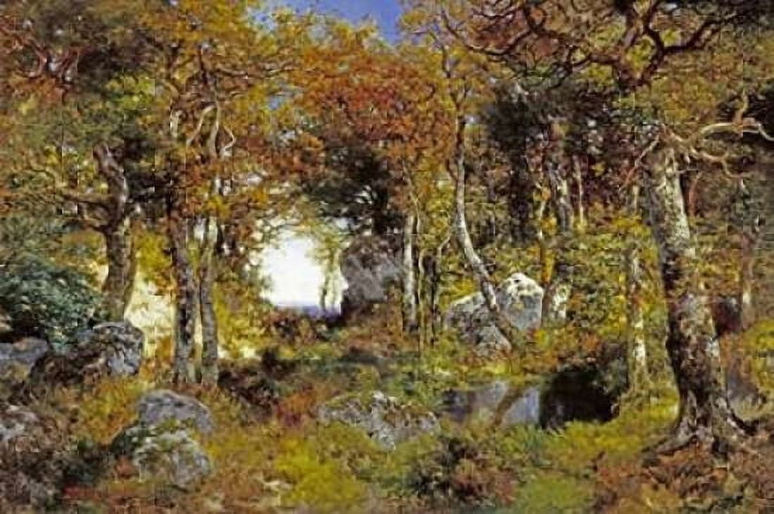 The Woodland Pool Canvas Art - Thomas Moran (24 x 36)