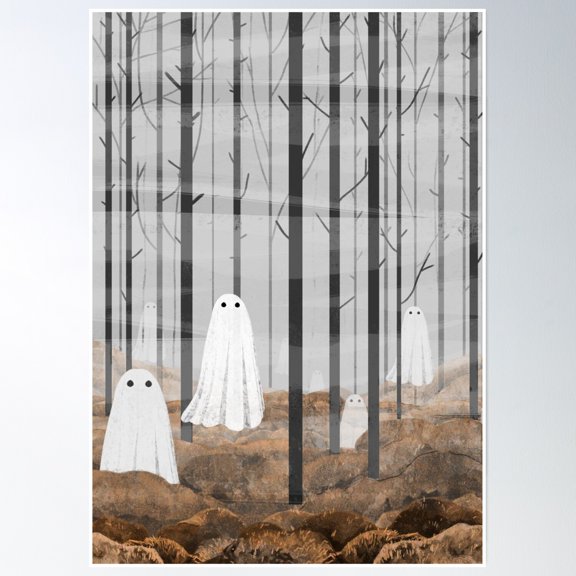The Woods Are Full Of Ghosts Poster Wall Art, Modern Wall Decor, 12x18 UNFRAMED