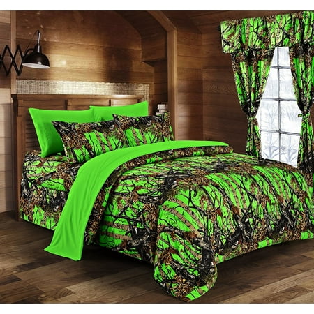 The Woods Twin Biohazard Green 3pc sheet set