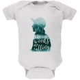 thumbnail image 1 of The Woods are Calling Pine Forest Girl Soft Baby One Piece White 9-12 M, 1 of 1