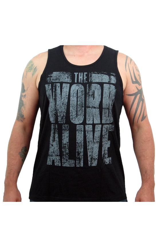 The Word Alive Mens Stacked Black Tank Top Shirt XL