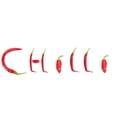 thumbnail image 1 of The Word Chilli Spelled with Red Jalapeno Peppers Poster Print, 36 x 12, 1 of 1