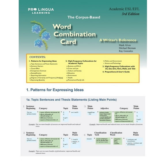 The Word Combination Card : A Writer's Reference (Edition 3) (Postcard book or pack)