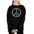 thumbnail image 1 of The Word Peace In 77 Languages - Girl's Word Art Crewneck Sweatshirt, 1 of 3