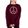 thumbnail image 1 of The Word Peace In 77 Languages - Girl's Word Art Crewneck Sweatshirt, 1 of 3