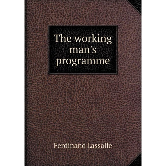 The Working Man's Programme (Paperback)
