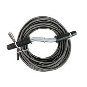 The Works 3/8 x 25, Drain Snake Carbon Spring Wire Cable, Galvanized Torque-Twist Steel Handle