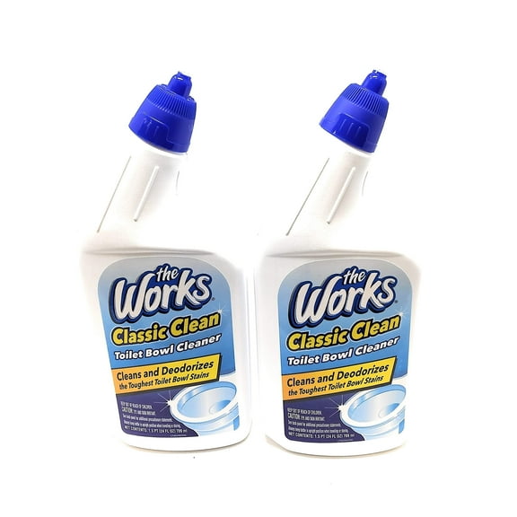 The Works Classic Clean Toilet Bowl Cleaner 2 Bottles 24 Fl Oz Each