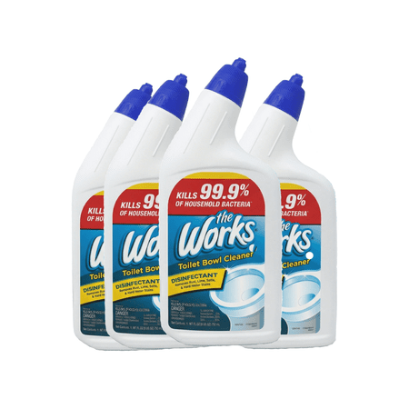 The Works Toilet Bowl Cleaner 24 oz – Heavy Duty Rust & Lime 4 Pack