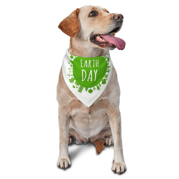 The World Earth Day Dog Bandanas Cat Bandana Triangle Pet Scarf Holiday Bibs Durable Kerchief