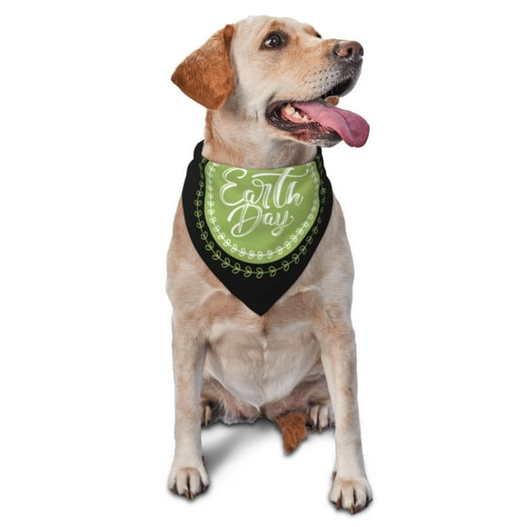 The World Earth Day Dog Bandanas Cat Bandana Triangle Pet Scarf Holiday Bibs Durable Kerchief
