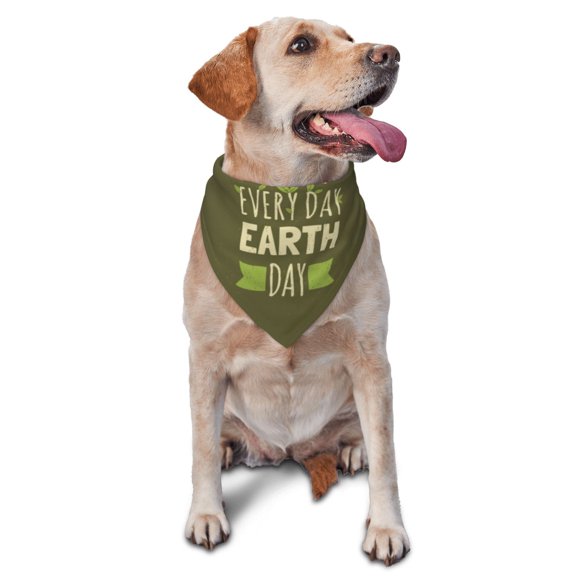 The World Earth Day Dog Bandanas Cat Bandana Triangle Pet Scarf Holiday Bibs Durable Kerchief
