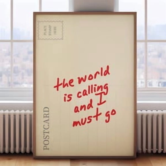 The World Is Calling Poster, Poster Home Decor, Poster Only