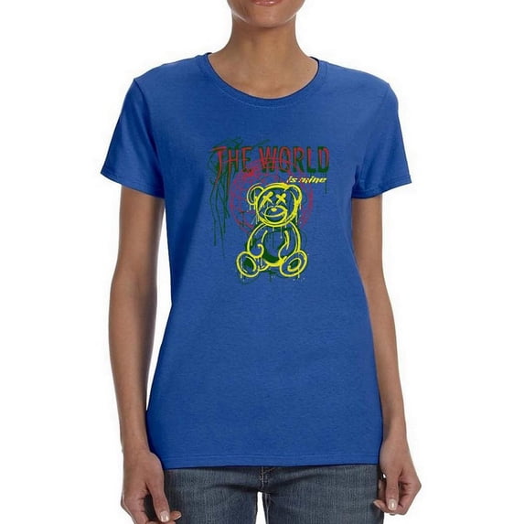 The World Is Mine Shaped T-Shirt Women -Image by Shutterstock, Female Large