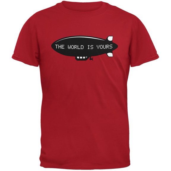 The World Is Yours Blimp Red Adult T-Shirt - Small